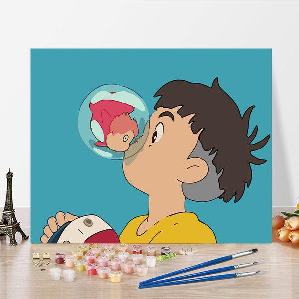 DIY 명화그리기 유화 벼랑위의포뇨 지브리 피포페인팅