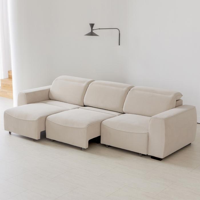 [로우아]모브2 4인용 모션소파(AKP69) - 리버스톤 베이지