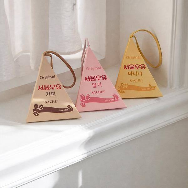 '서울우유 공식 콜라보\' 커피포리 샤쉐 방향제 20g/사쉐 3종세트