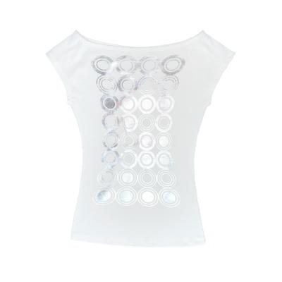 Metallic Sleeveless White