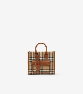 미니 프레야 토트 (아카이브 베이지/브라이어 브라운) - 여성 | 공식 Burberry®
