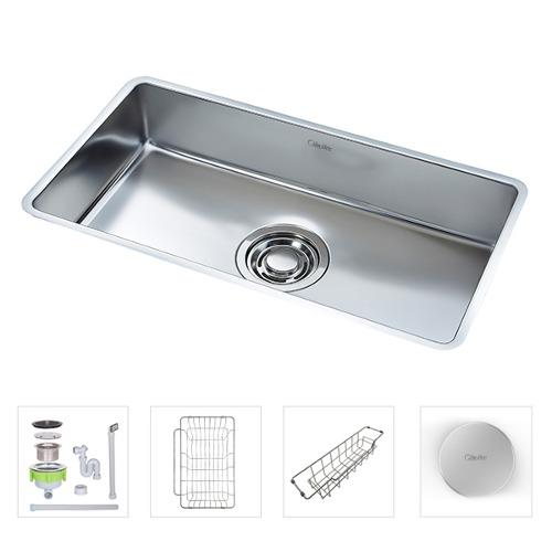 CalmForte 세트 깜뽀르테860 스텐 사각 씽크볼 스크래치에 강한 엠보코팅싱크볼 바이고니 백조씽크