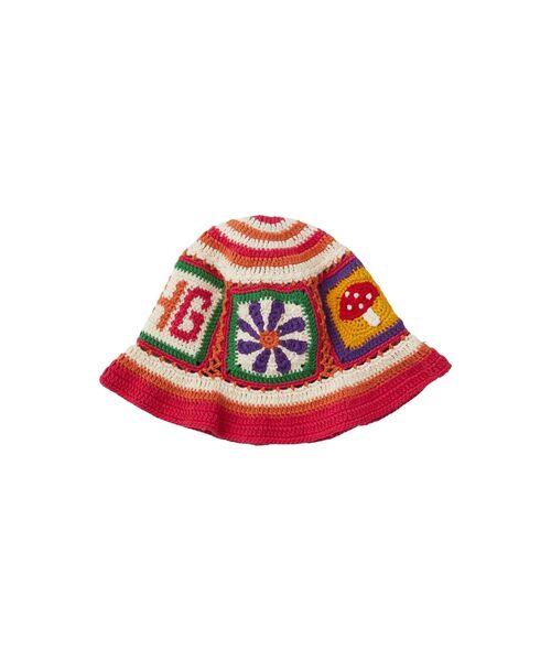 HYSTERIC GLAMOUR（ヒステリックグラマー）の「HG SQUARE 手編みバケットハット（ハット）」 - WEAR