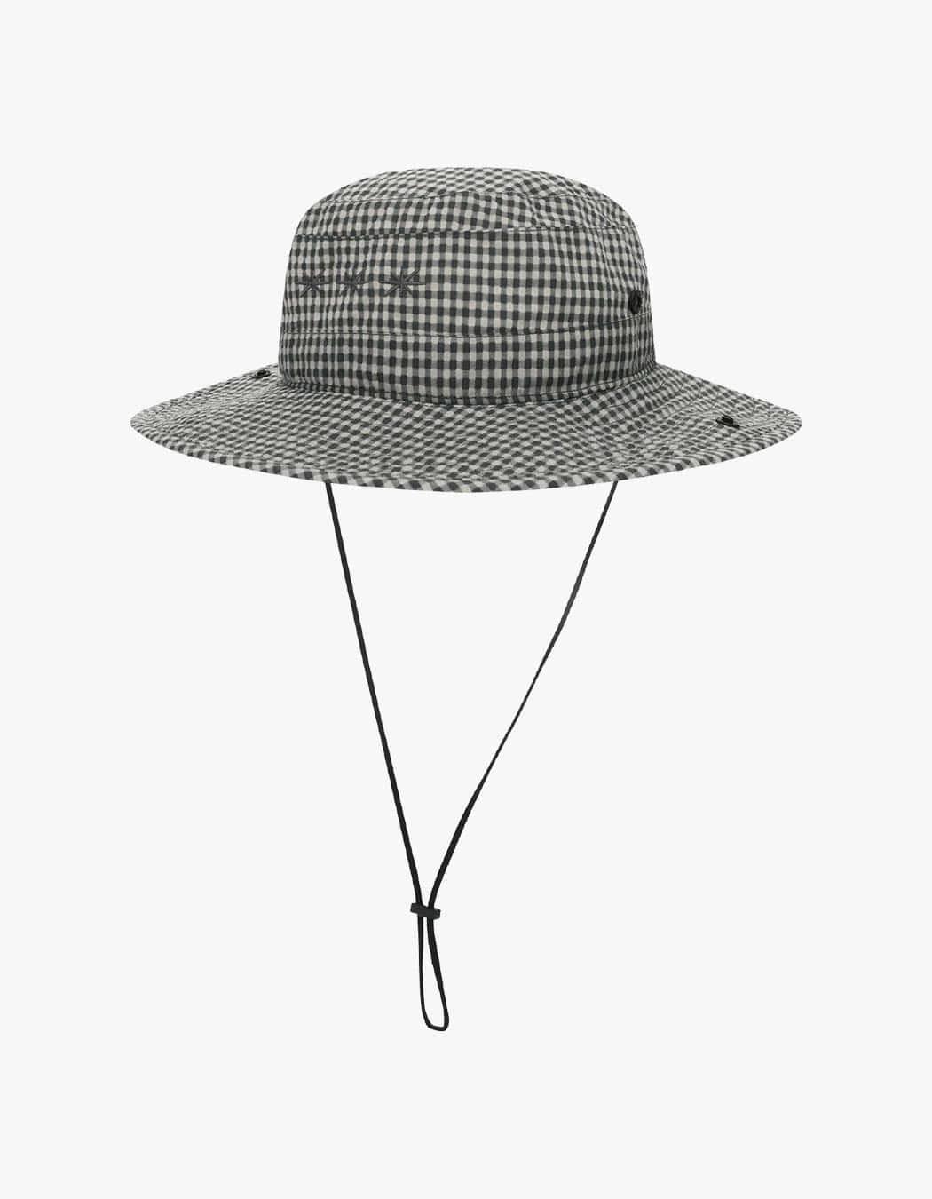 Grid Pioneer Bucket Hat - Grey Gingham