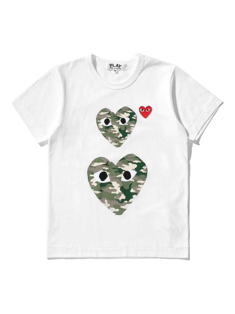 Comme Des Garçons Play Heart Eyes T-shirt | 화이트 | FARFETCH KR
