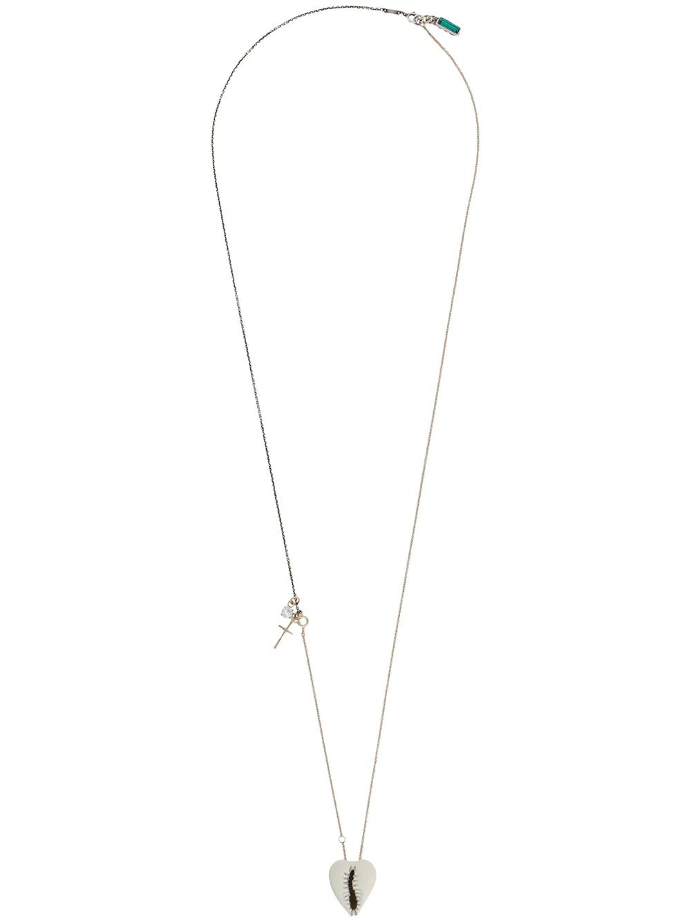 Saint Laurent 셸 이펙트 네크리스 | 실버 톤 | FARFETCH KR
