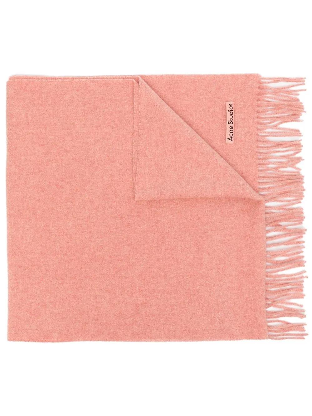Acne Studios 프린지 울 스카프 | 핑크 | FARFETCH KR