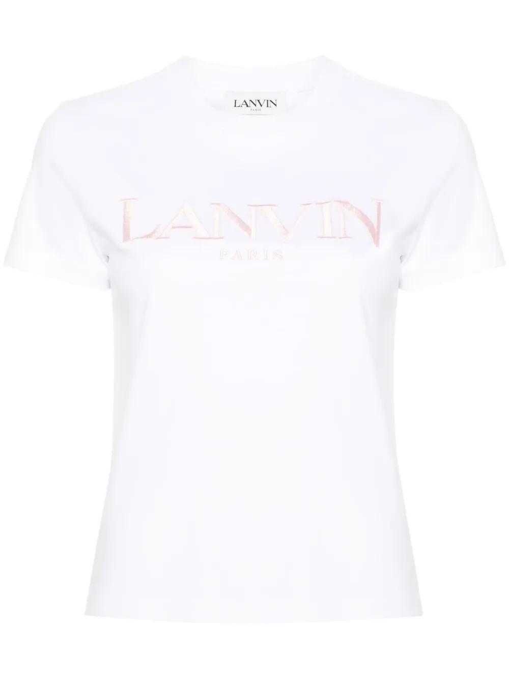 Lanvin 로고 자수 티셔츠 | 화이트 | FARFETCH KR
