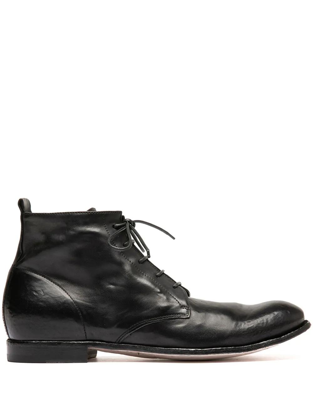 Officine Creative 레이스업 가죽 부츠 | 블랙 | FARFETCH KR