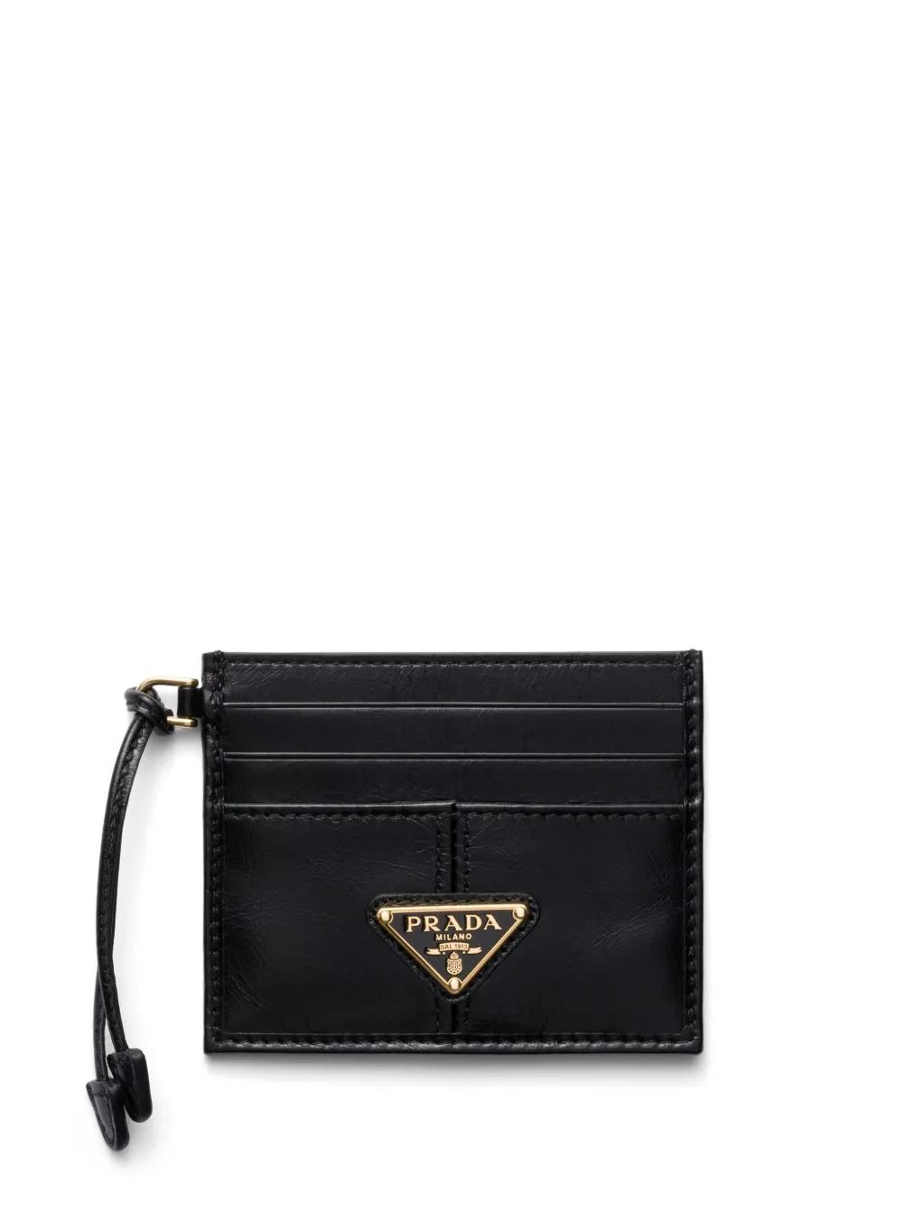 Prada 가죽 카드홀더 | 블랙 | FARFETCH KR