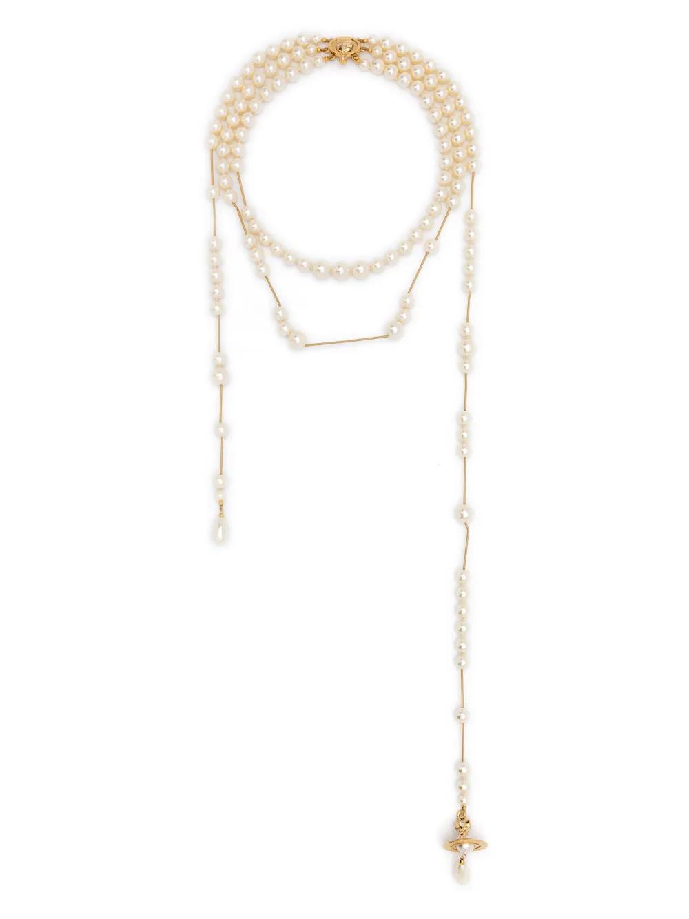 Vivienne Westwood 브로큰 펄 네크리스 | 화이트 | FARFETCH KR