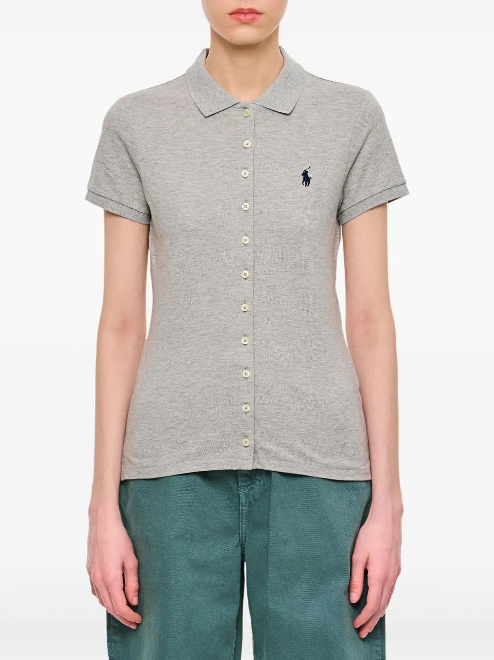 Polo Ralph Lauren button-down Polo Shirt | Grey | FARFETCH HK
