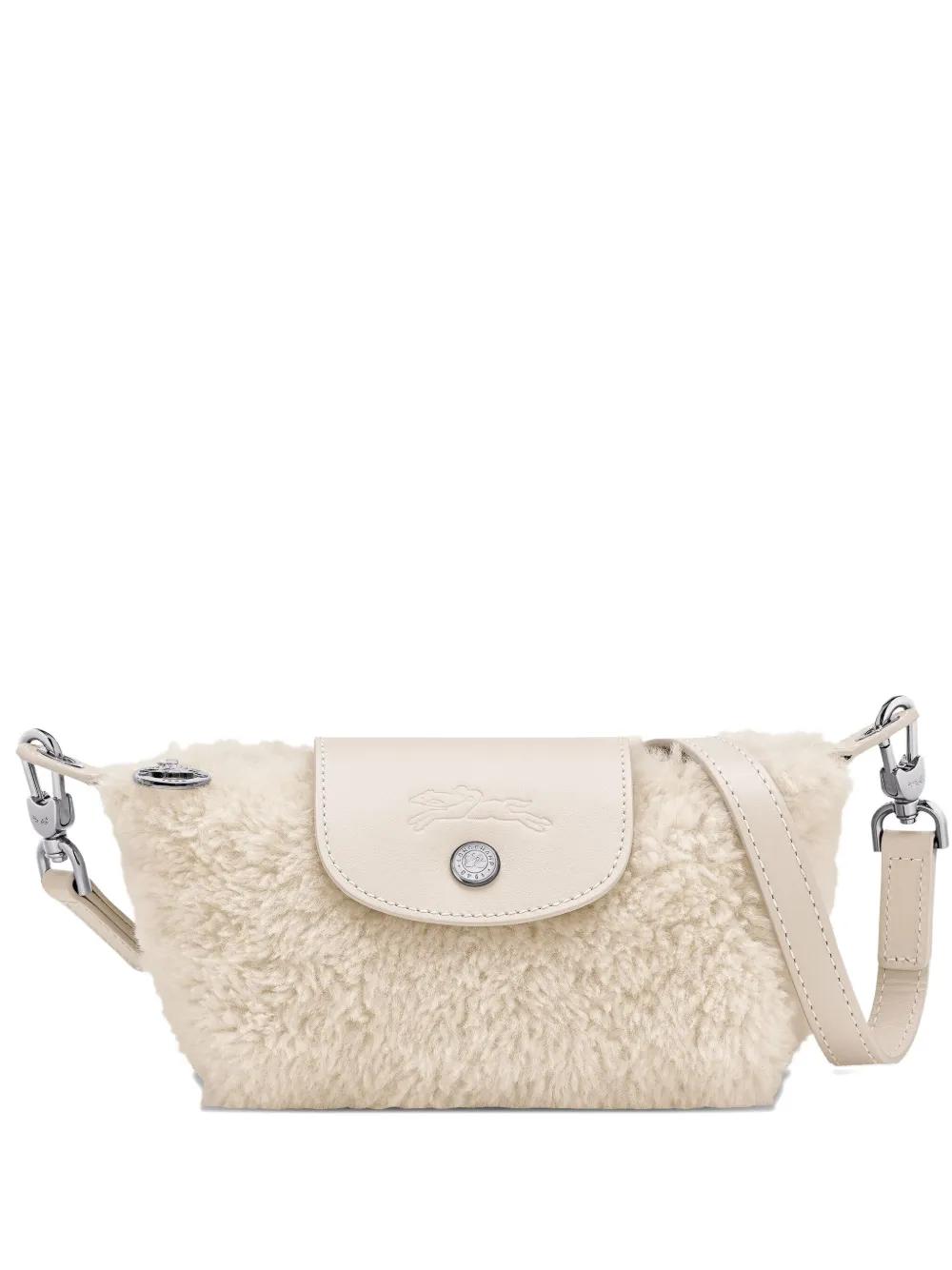 Longchamp 르 플리아쥬 엑스트라 XS 시어링 미니 백 | 뉴트럴 | FARFETCH KR