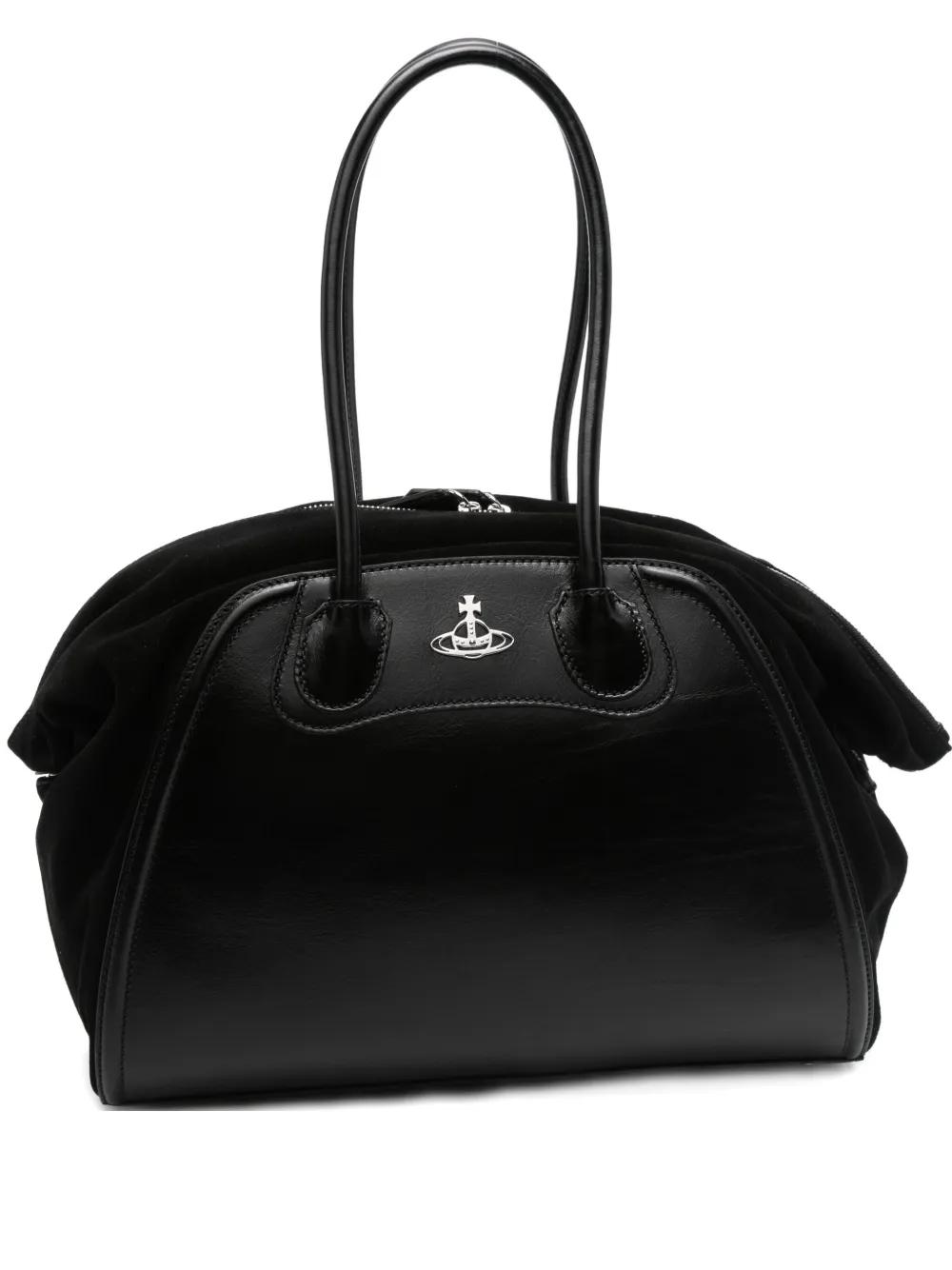 Vivienne Westwood 셜리 미디엄 커브 탑 핸들 토트 백 | 블랙 | FARFETCH KR