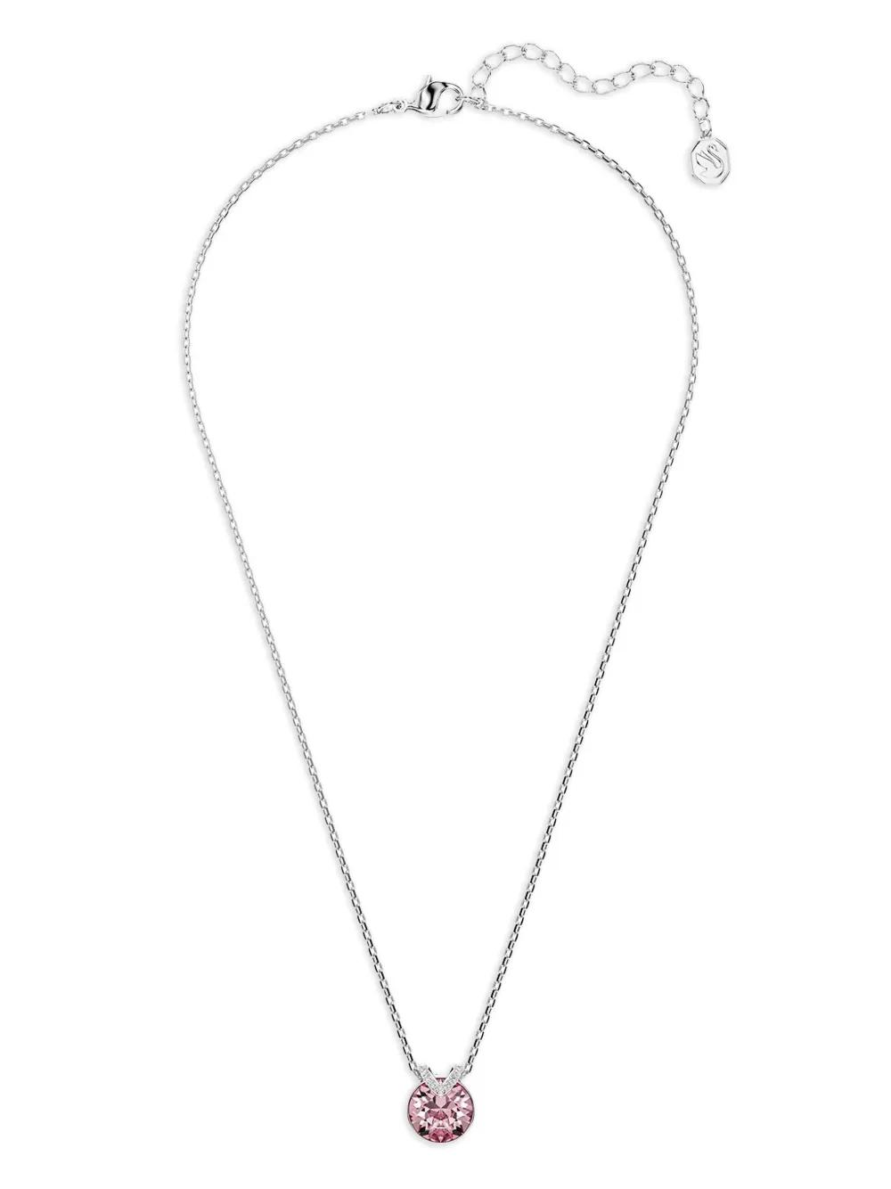 Swarovski 벨라 V 크리스털 장식 펜던트 네크리스 | 실버 톤 | FARFETCH KR