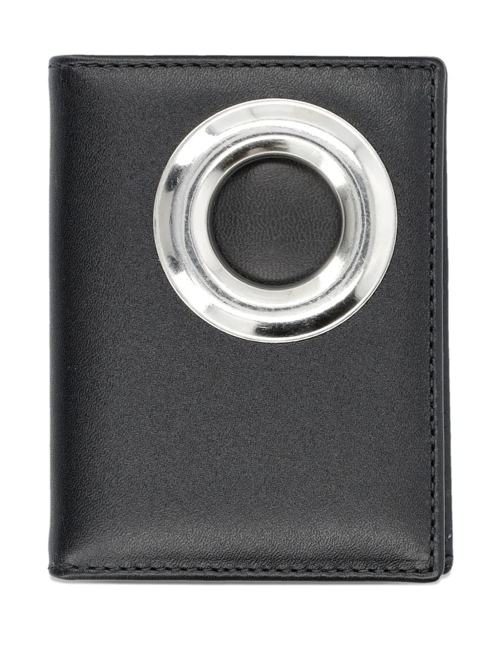 Comme Des Garçons Wallet 아일렛 레더 지갑 | 블랙 | FARFETCH KR