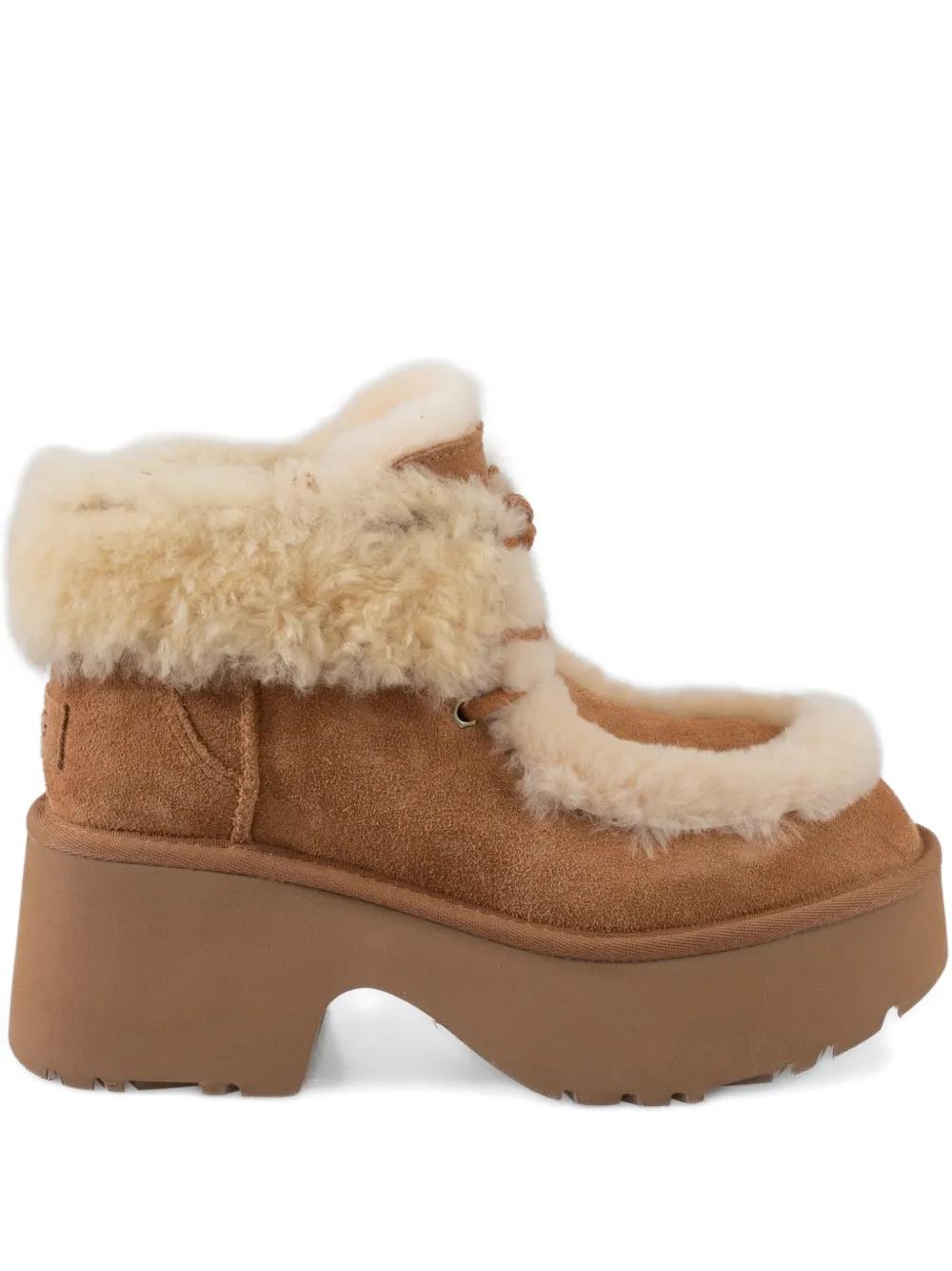 UGG 에스미 플랫폼 레이스업 부츠 | 브라운 | FARFETCH KR