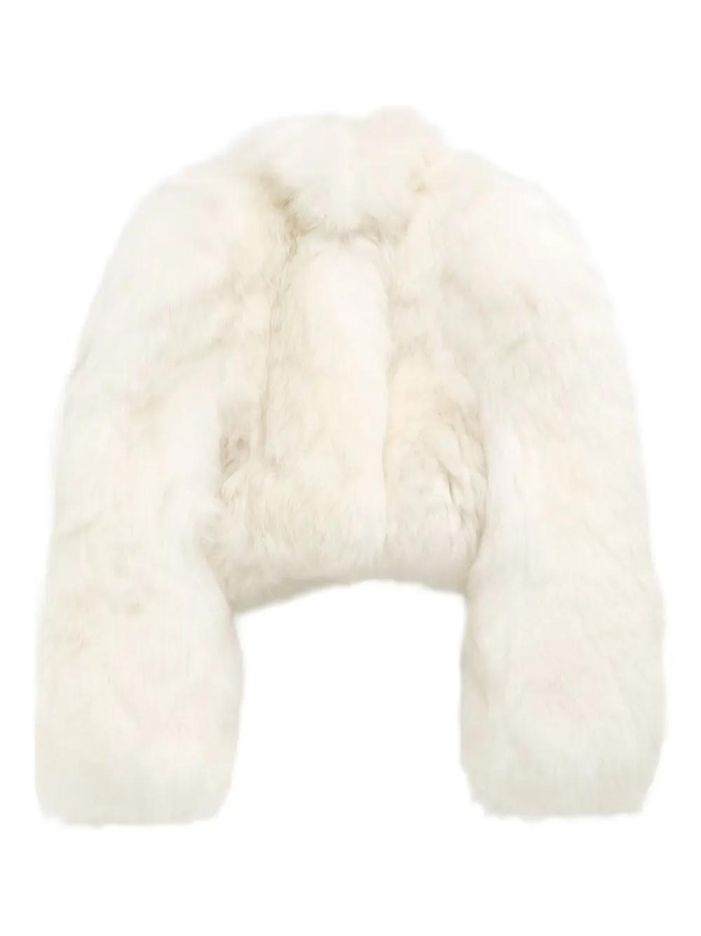 Alaïa 시어링 재킷 | 화이트 | FARFETCH KR