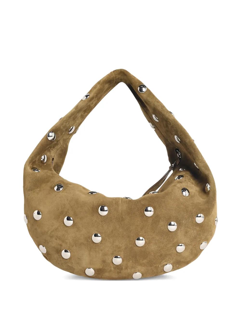 KHAITE Scale Pattern Studded Olivia Shoulder Bag | Neutrals | FARFETCH