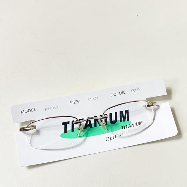 90s Titanium Optical Half-Rimmed Glasses