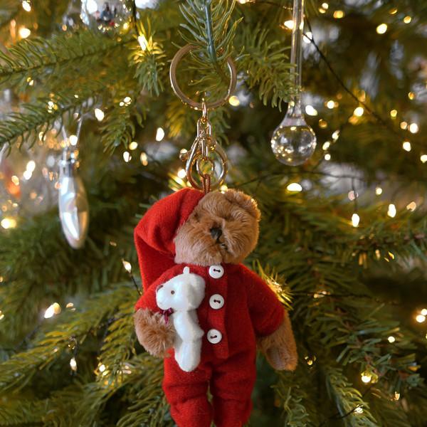 Christmas Teddy Bear Keyring - 잠옷 입은 테디베어