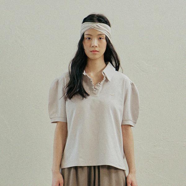 3월24일 예약배송_Ripple Line Pique T-shirt_Etoupe