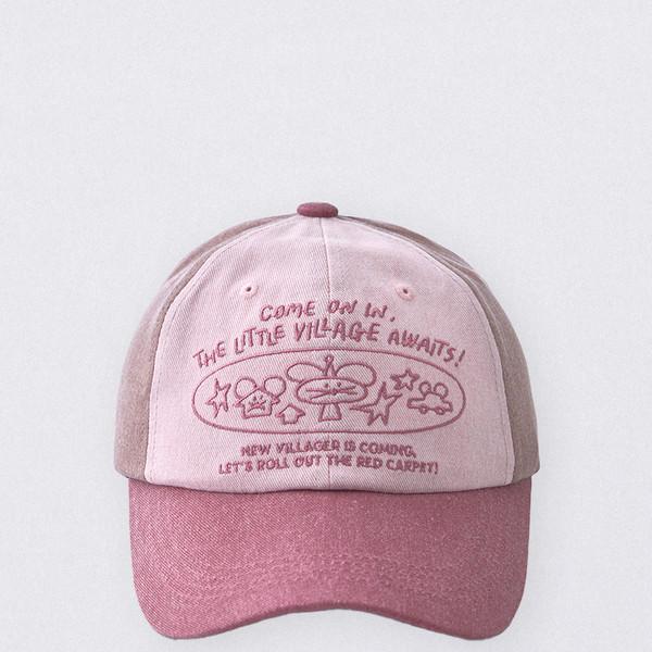[포곤빌리지 X NUU] 웰컴 딱쥐 볼캡_인디핑크