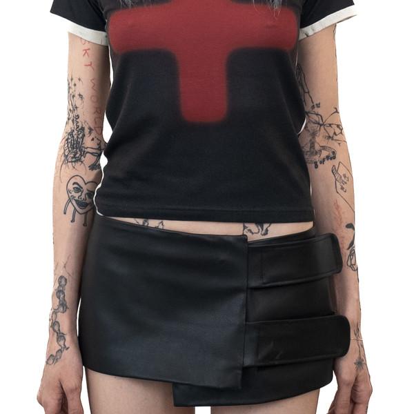 LEATHER MINI SKIRT