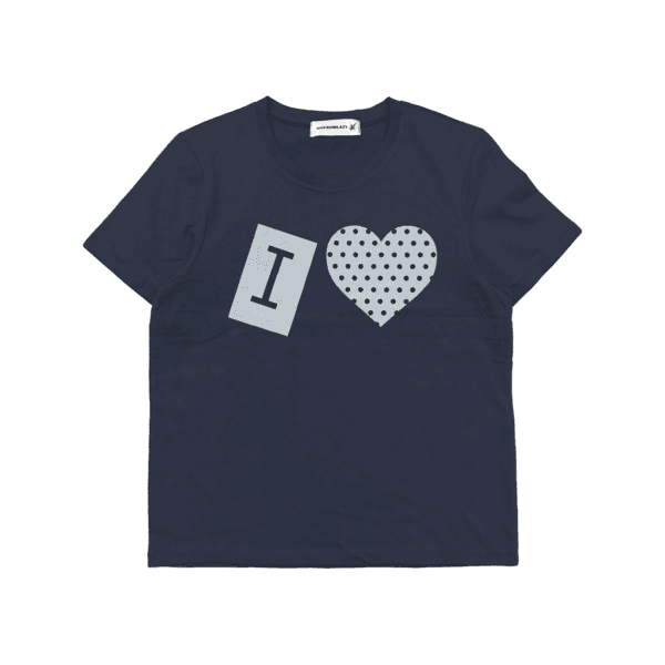 DOT HEART T ( NAVY )
