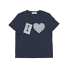 DOT HEART T ( NAVY )