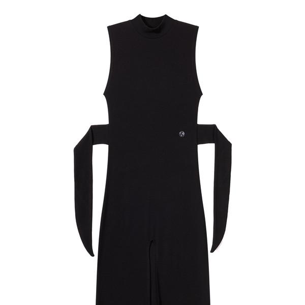 SLIT LONG DRESS (BLACK)