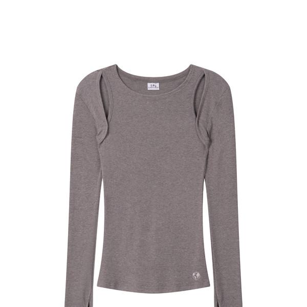 BOLERO LONG SLEEVE TEE (PURPLE-GRAY)