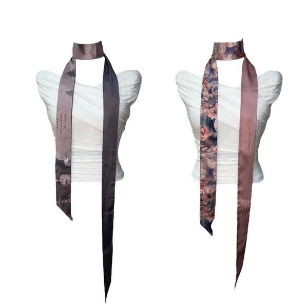 《停界幽時》 - Layered off shoulder top-scarf set (white) <pre-order>