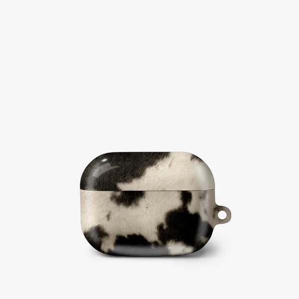 Cow Pattern AirPods Case (Black)