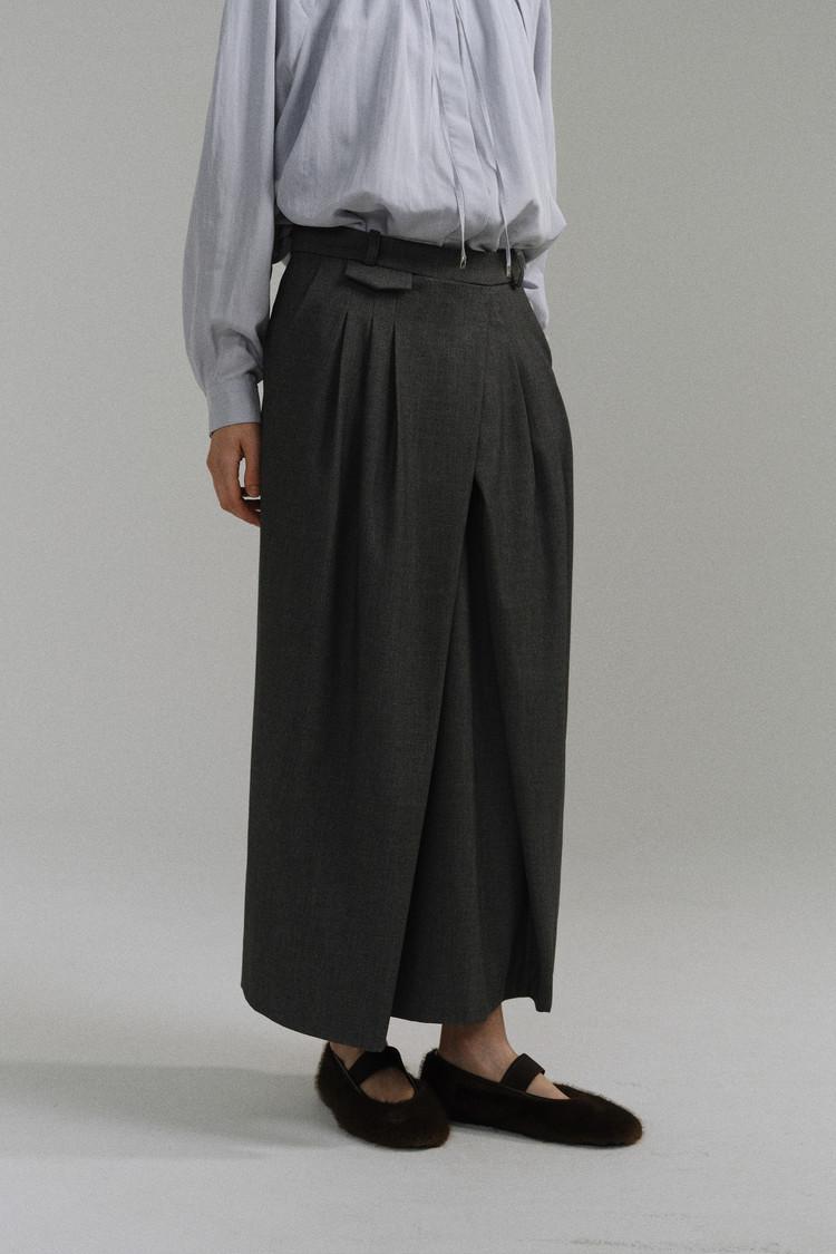 bud wrap skirt (grey)
