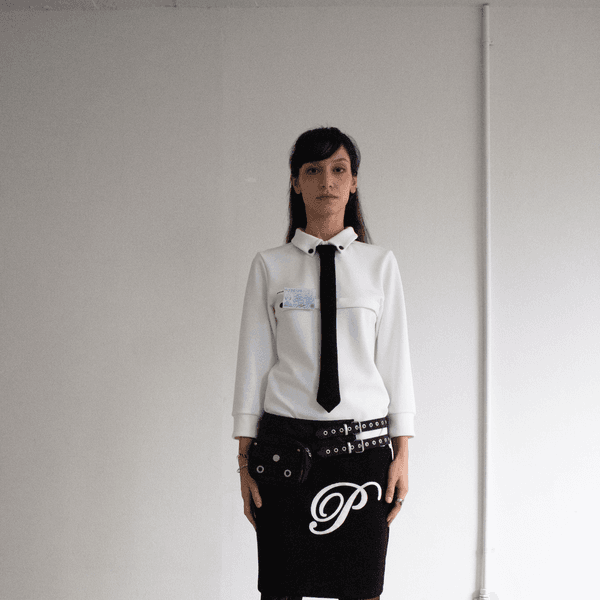 [PAULINE LAB] TEAM JERSEY TIE TOP & SKIRT (BLACK) 2차 예약배송