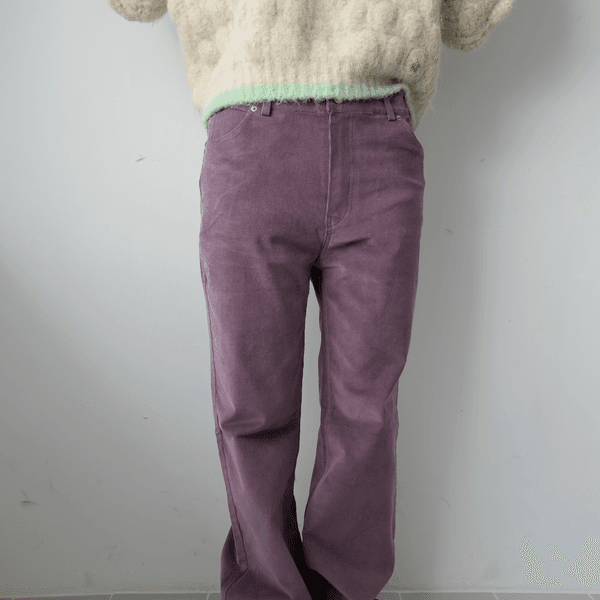 corduroy bootscut pants_lavendar