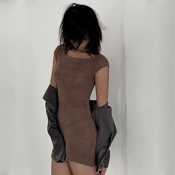 Raw Sable Knit Dress