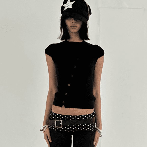 Bias Buckle Knit Top