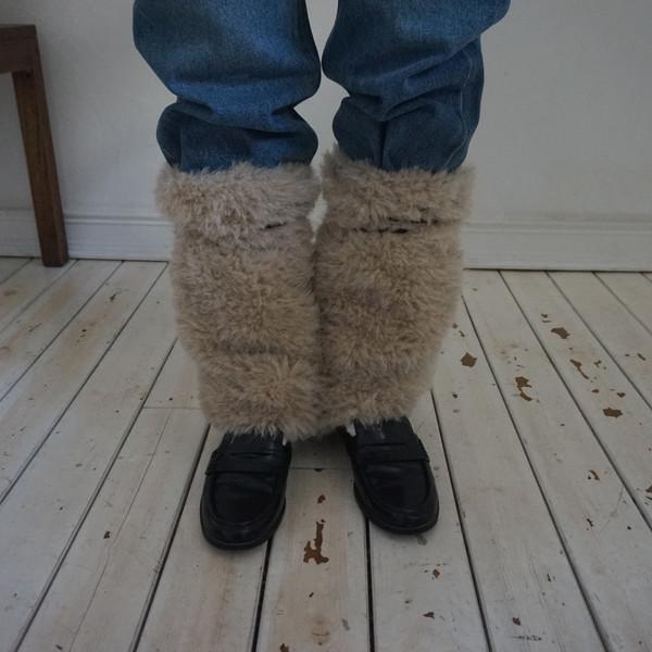 fur leg warmer