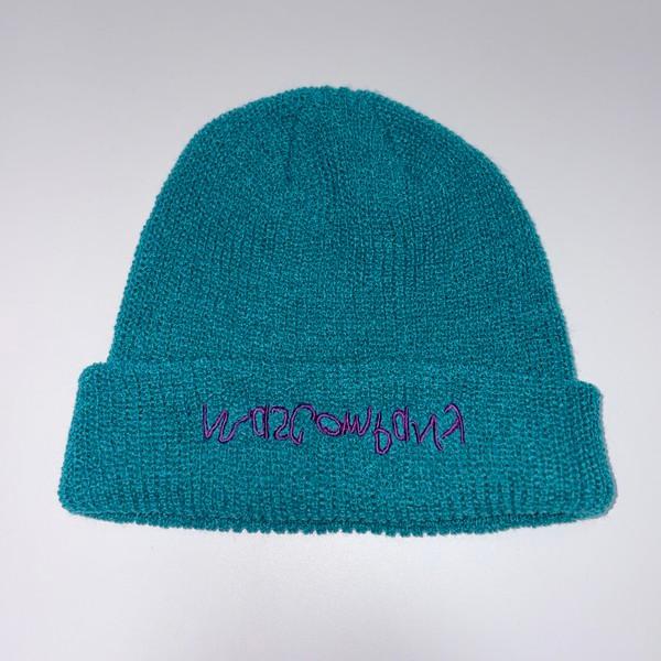 Flip logo beanie (turquoise)