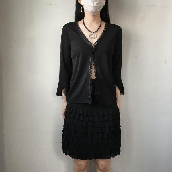 Frill point cardigan