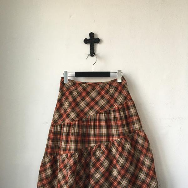Check pattern patch layer skirt