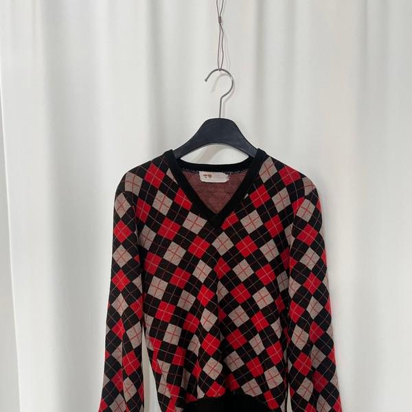 vintage argyle knit