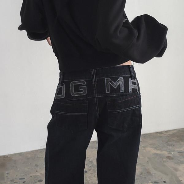 DGMA PATCHED SEMI BAGGY DENIM PANTS DARK INDIGO