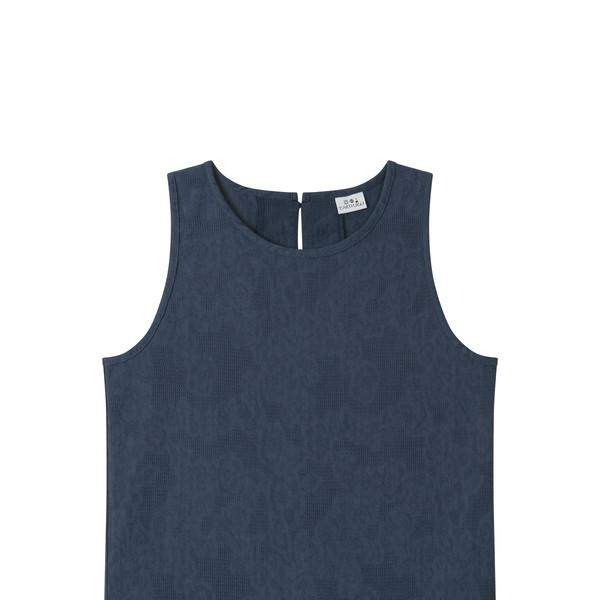 ORIENTAL SLEEVELESS BLOUSE (NAVY)