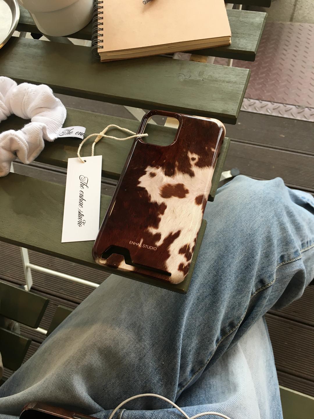 Cow print case - hard/card hard (주문제작)