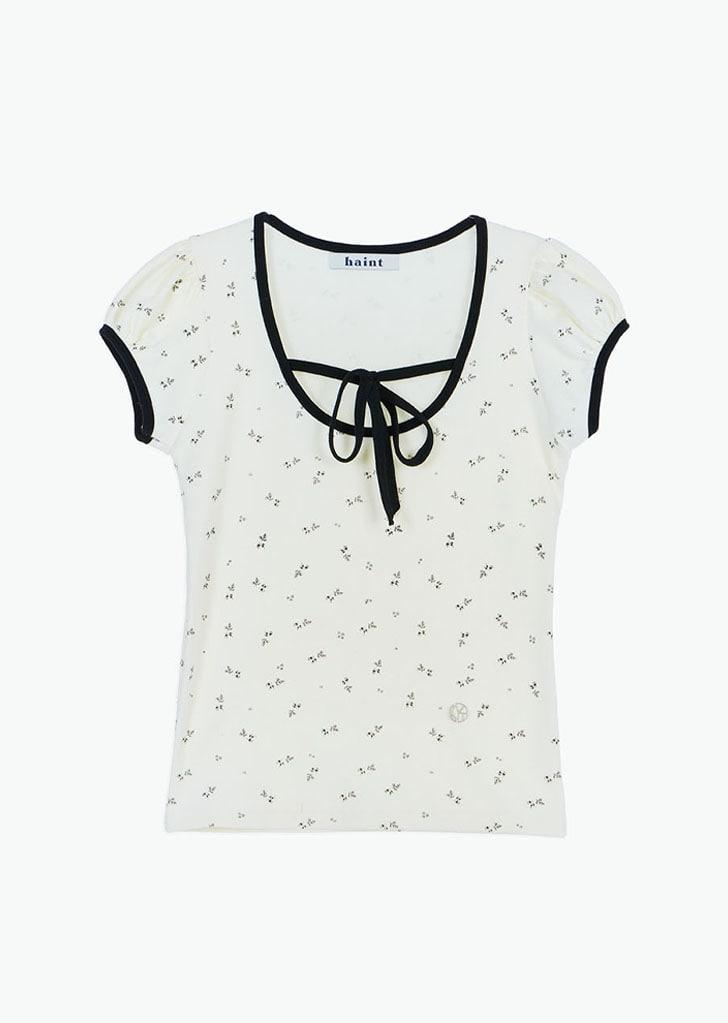 헤인트 SALLY FLOWER PRINT TIE TOP