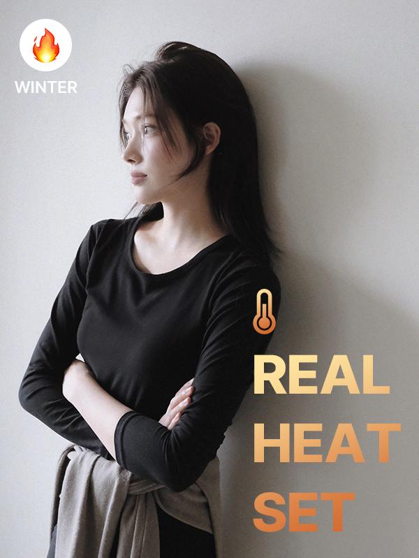 슬로우앤드 [무료배송/겨울이너] 발열기모 착한히트텍 세트 - 2 color