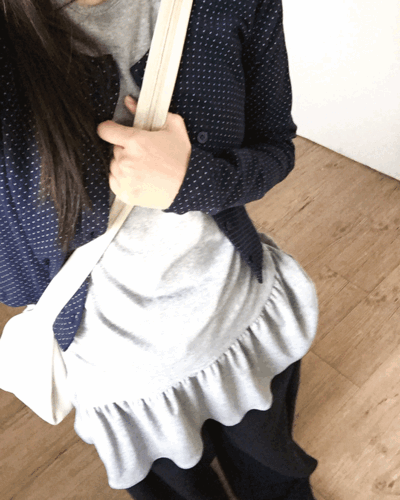 더기 [MD추천]셔링 러플 미니 원피스 (3color) *블랙 그레이 당일 발송 가능!